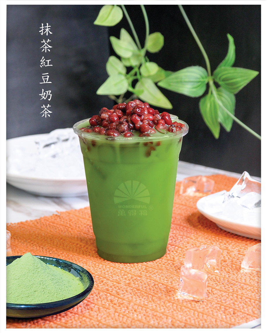 MATCHA RED BEANS MILK TEA