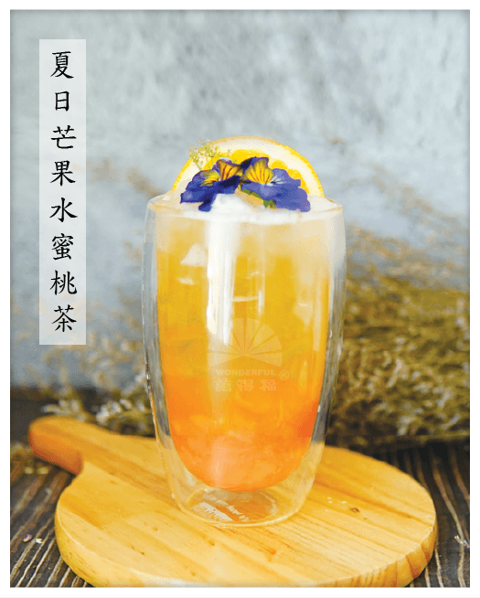 夏日芒果水蜜桃茶 